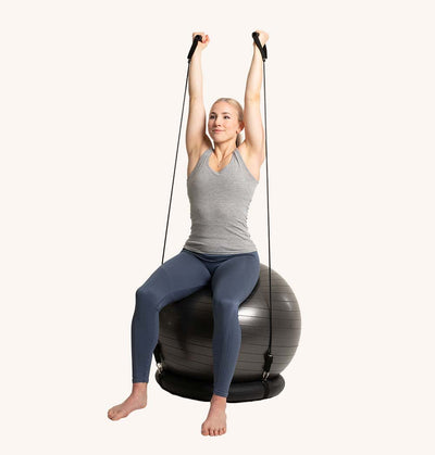 Pilates ball with Resistance Bands